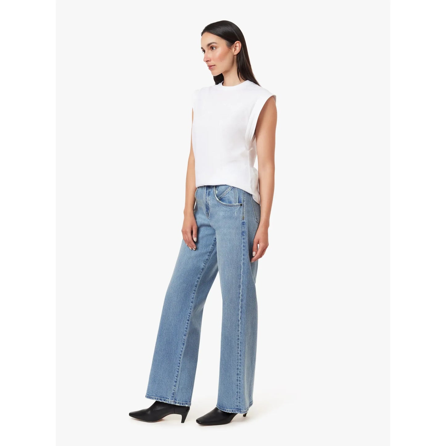 Baine High Rise Straight Jean in Coast