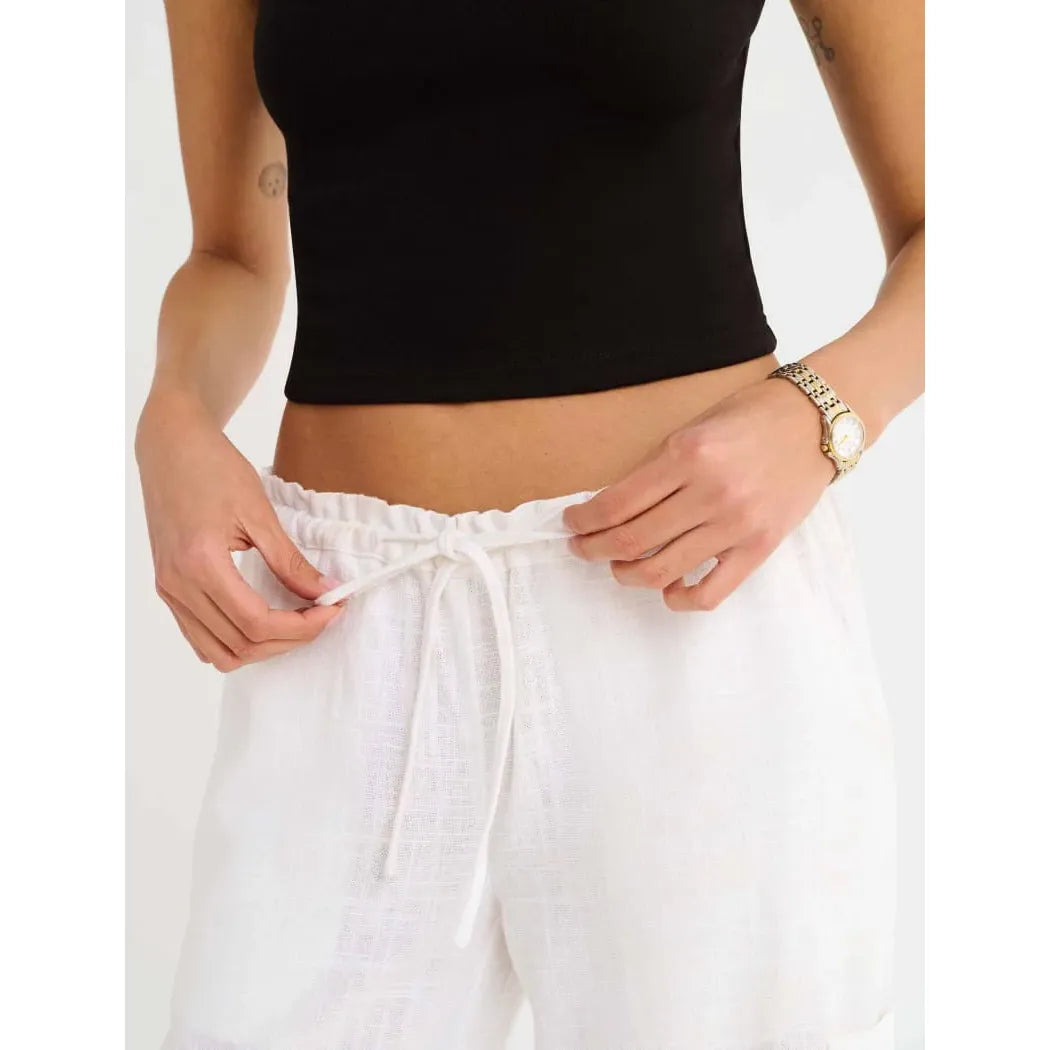 High Fidelity Cape in White Linen