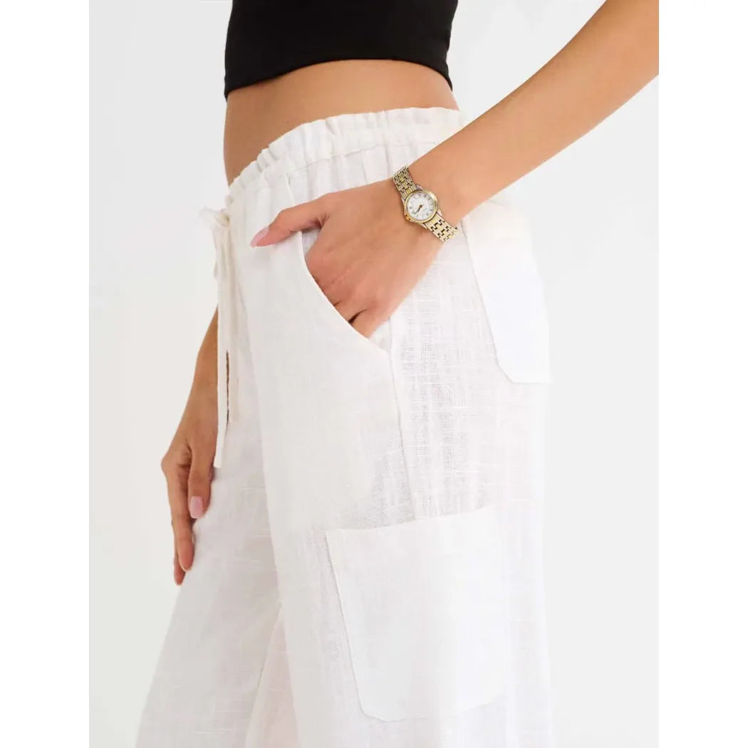 High Fidelity Cape in White Linen