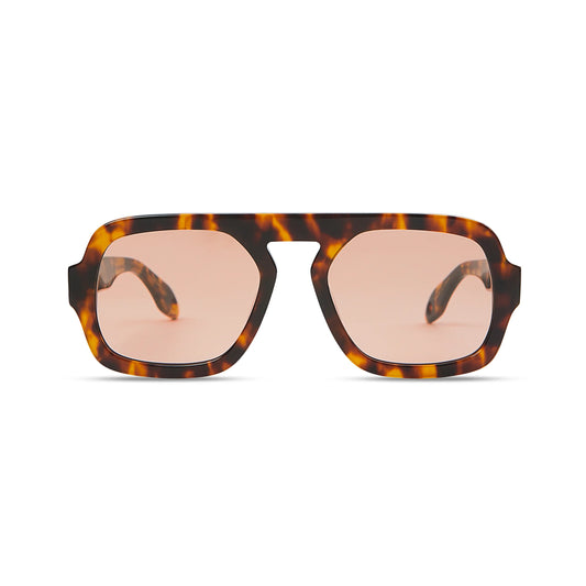 Jane in Brown Tortoise with Maroon Lenses - Elisa Johnson