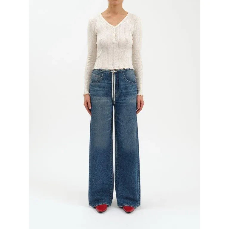 Madison Mid Rise Wide Leg in Vinatge Blue