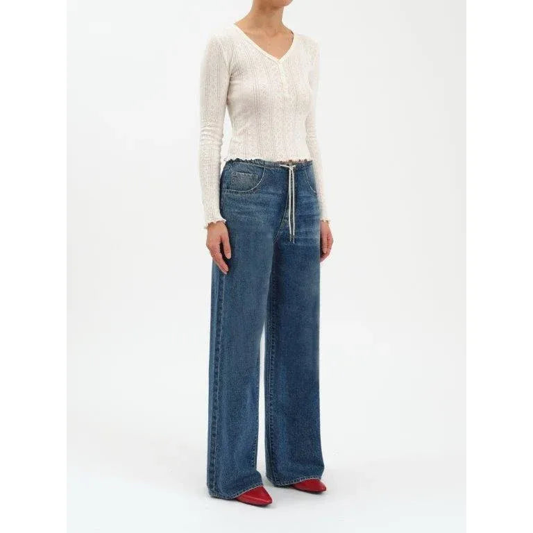 Madison Mid Rise Wide Leg in Vinatge Blue